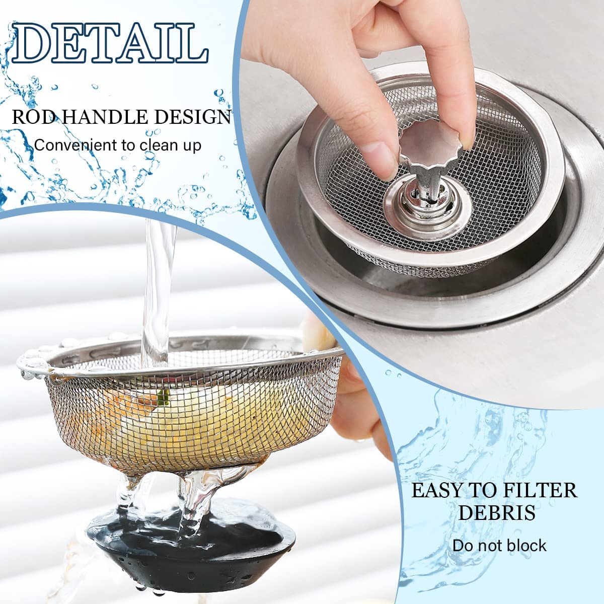 (🔥Last Day Promotion- SAVE 48% OFF)2023 New Kitchen Sink Strainers(buy 3 get 2 free now)