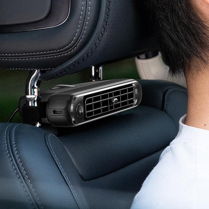 🎁TikTok Last Day Sale - 70% OFF🎉Car Seat Fan USB Plug-in Dual Turbo High Wind Power Car Interior Rear Pillow Car Fan