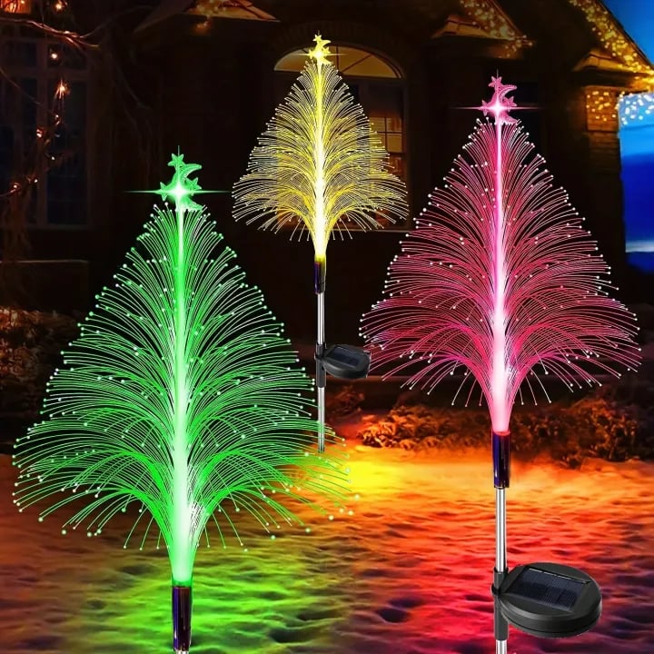 🔥Christmas Promotion 50% Off - 🎄7 Color Changing Solar Christmas Trees Lights🎄