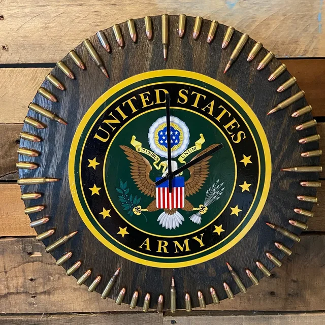 🔥Rustic Military Wall Decor Bullet Clock Need DIY