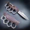 2025 Survival Folding Ring Knife Brass Knuckle Hunting Camping Multifunction Knife