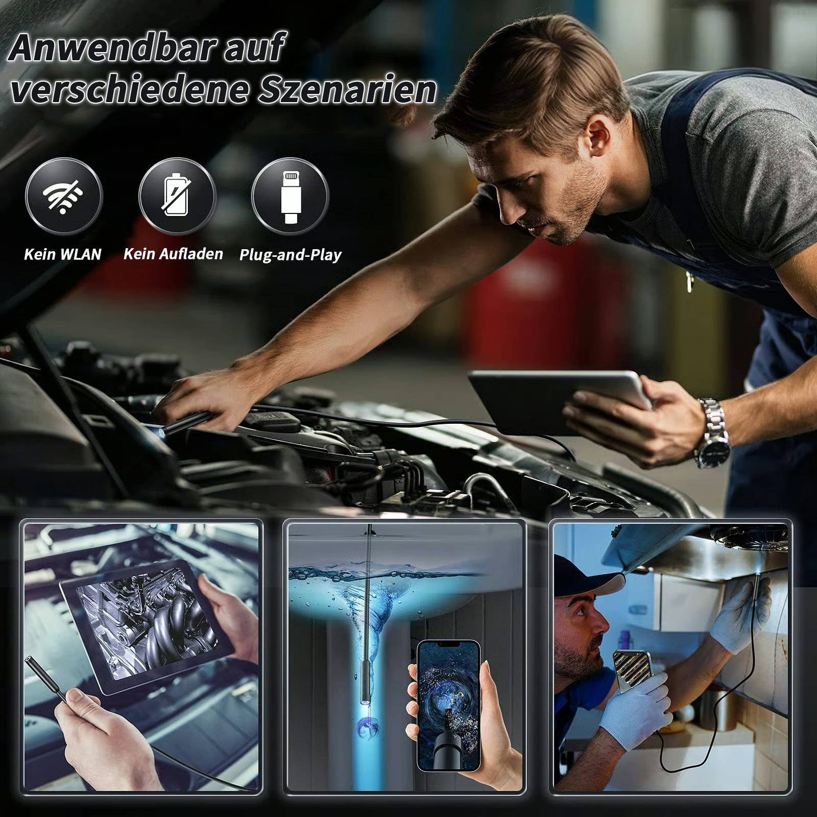 🔥Letzter Tag 49% Rabatt🔎Plug&Play Endoskopkamera(1920*1440P)