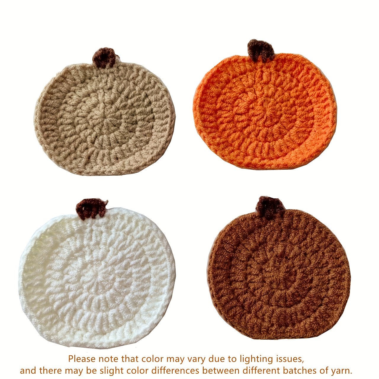 🎁TikTok Last Day Sale - 70% OFF👻Pumpkins Coaster Handmade Knitted Drink Coaster Set
