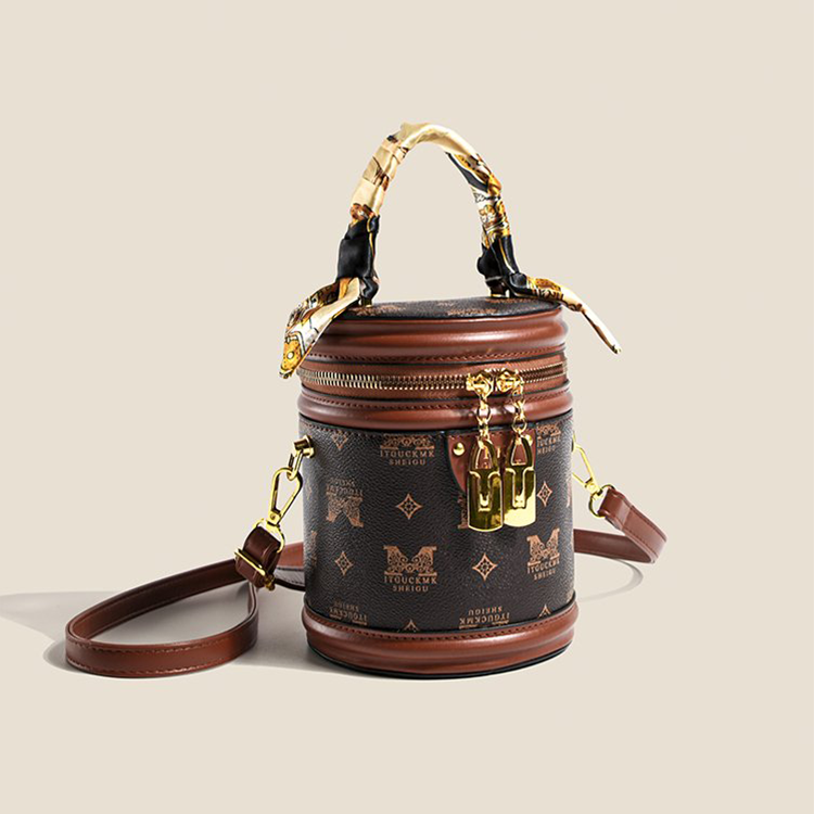 🎁LAST DAY 45% OFF🎁MISA-2023 New High-end Texture Fortune Cylindrical Bag Light Luxury Retro Print Shoulder Bag Crossbody Bag
