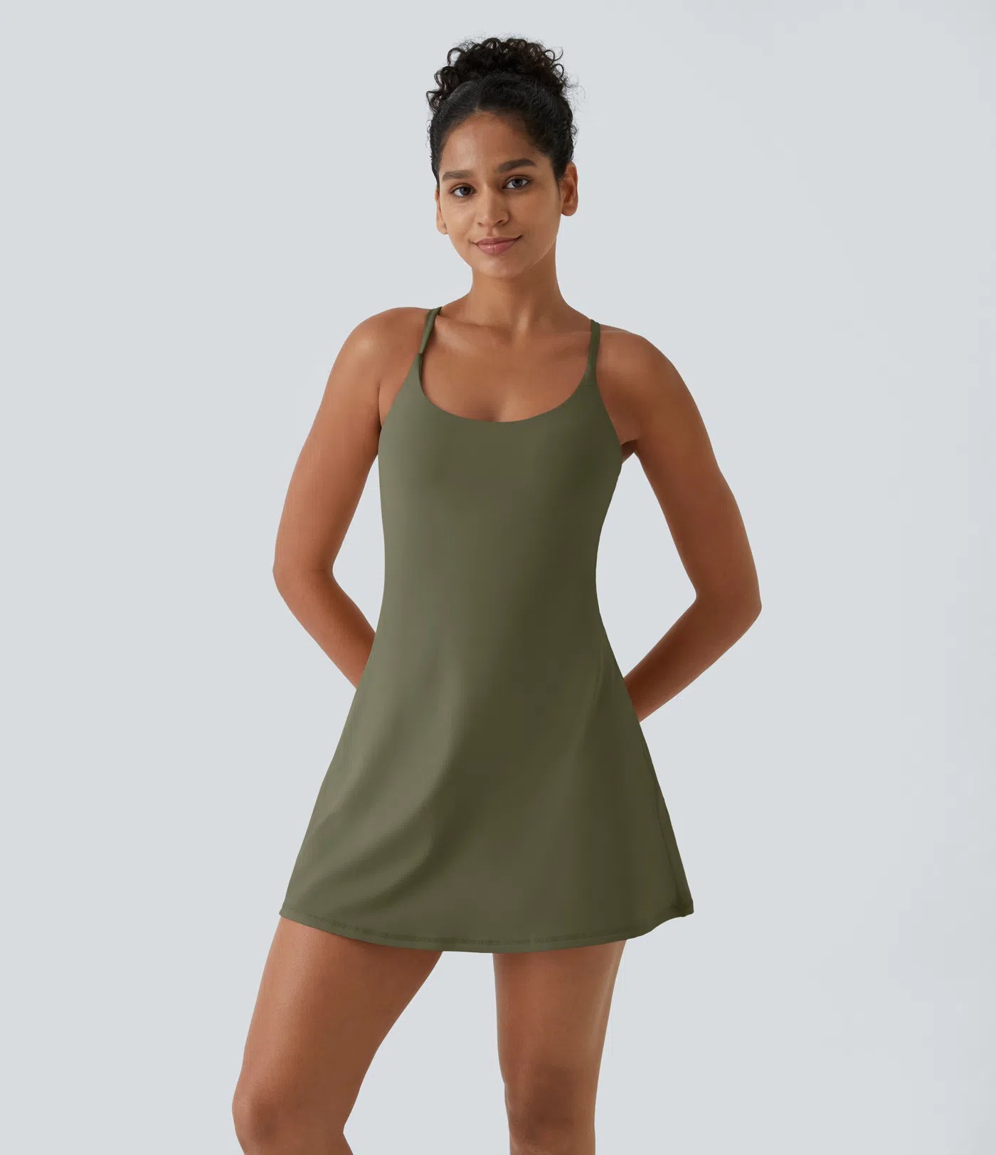 🔥LAST DAY PROMOTION 70% OFF💥Women Workout Tennis Dress With Built In Bra Shorts