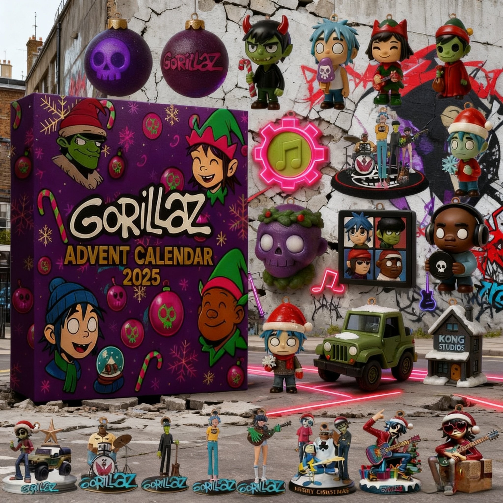 🔥Last Day 50% OFF -🎄Gorillaz Advent Calendar 2025