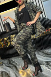 Women's Lapel Camouflage Casual Suit