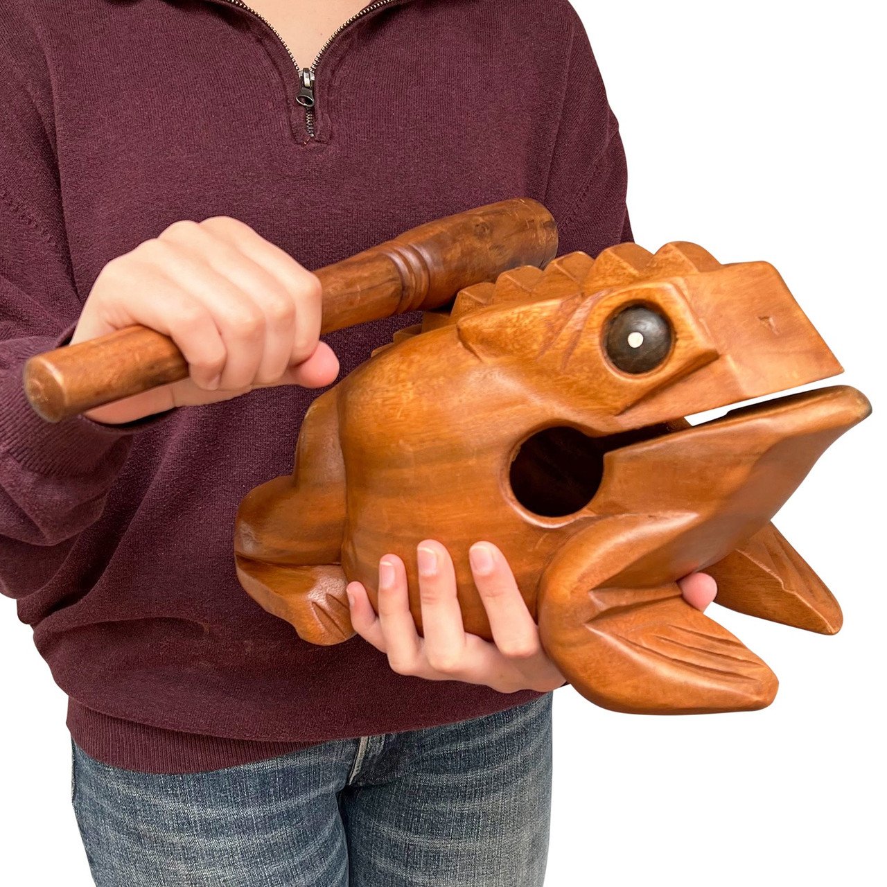 🐸100% Handmade Wooden Frog Guiro Rasp - Musical Instrument(𝐂𝐡𝐚𝐝 𝐒𝐦𝐢𝐭𝐡 𝐇𝐚𝐧𝐝𝐦𝐚𝐝𝐞®)