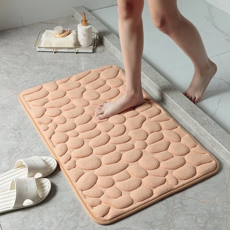 🔥(Last Day Sale- 50% OFF) Cobblestone Embossed Bathroom Bath Mat - Buy 2 Free Shipping