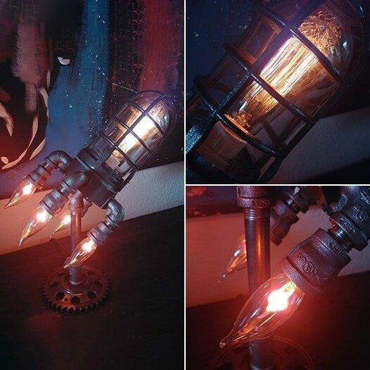 💥LAST DAY SALE 50% OFF💥Steampunk Rocket Lamp⚡BUY 2 FREE SHIPPING