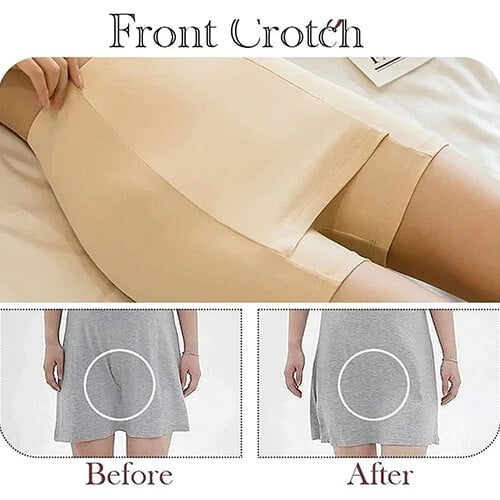 🔥Hot Sale 50% OFF💗Double-layer Front CrotchIce Silk Safety Shorts - 🔥Buy 2 Free 1（3 PCS)