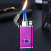 Crocodile Twin Flame Windproof Lighter, Refillable Lighter