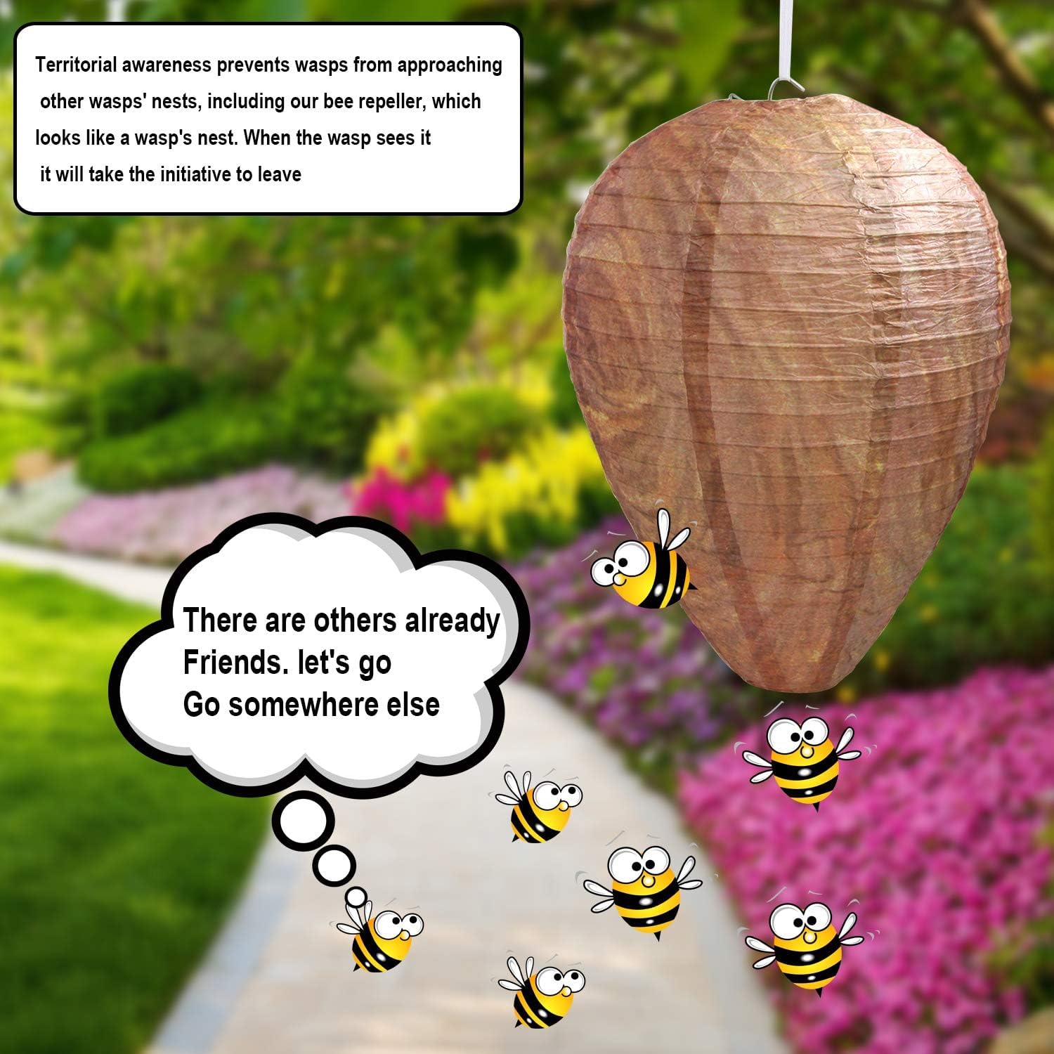 🎁TikTok Last Day Sale - 70% OFF🎉Best Bee Brothers Natural Wasp Deterrent Hives - Protect Your Yard from territorial wasps