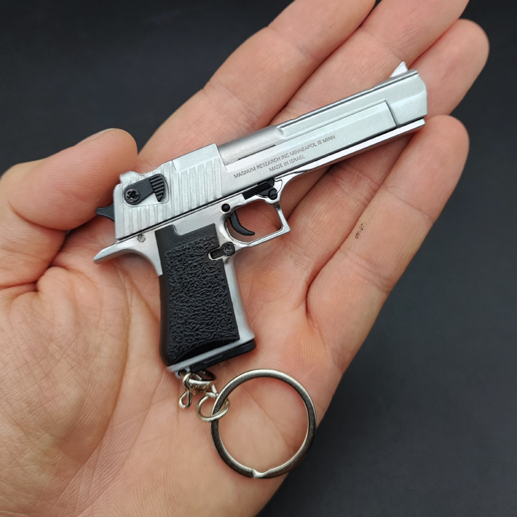 Desert eagle all -metal gun model keychain gift