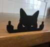 Funny Middle Finger Black Cat Ornament