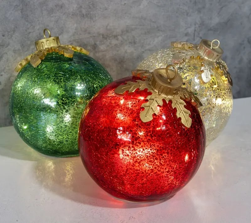 🎄TikTok Christmas Sale -70% OFF🎅Glass Tabletop Christmas Ornaments[3ct]🔔🎁