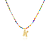 🌈 Letter Beaded Necklace for Women🔤A-Z