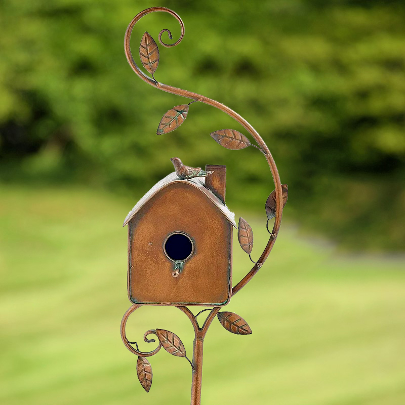 🌳【Handmade Wooden Stake Bird Cage】Exquisitely designed to beautify your garden!