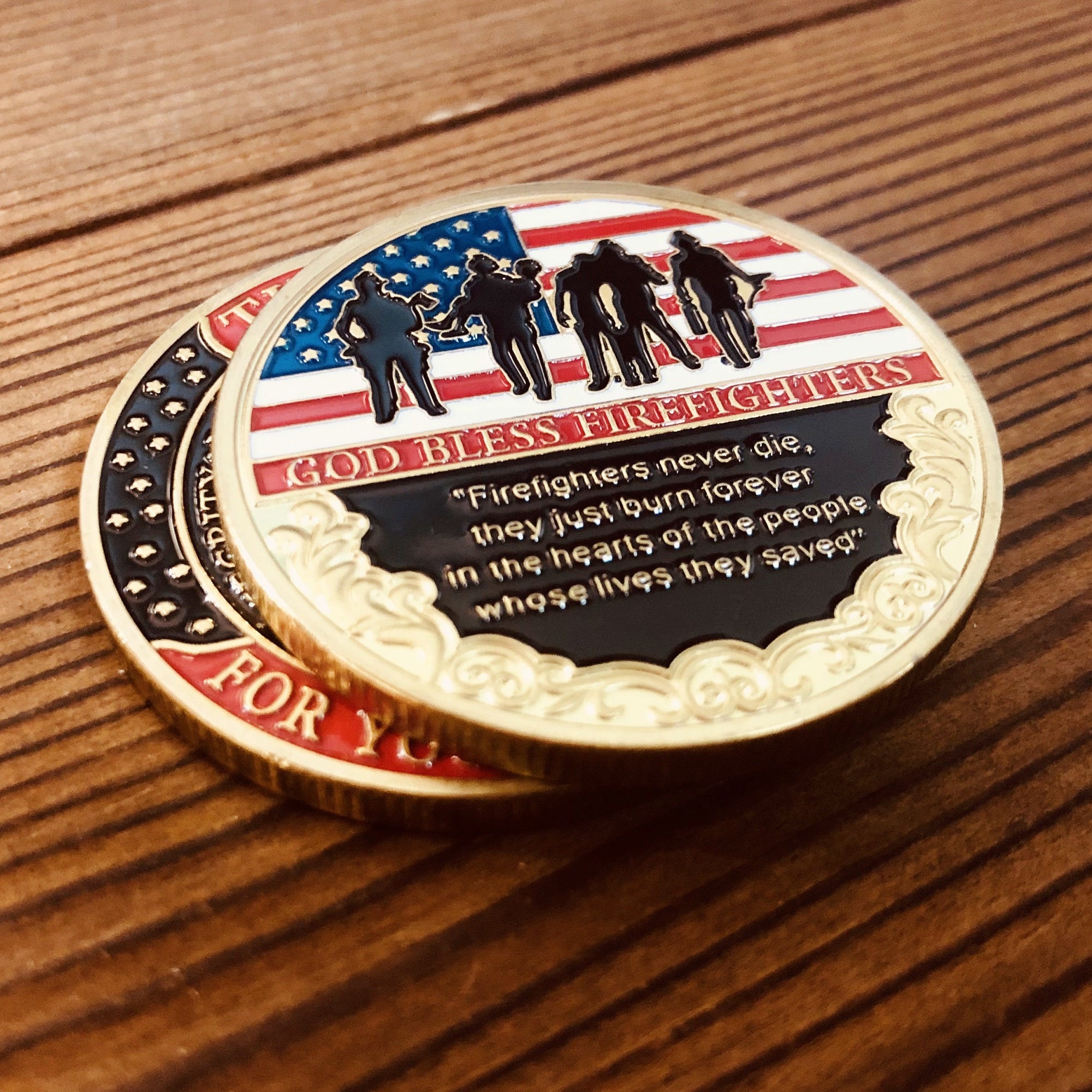 Firefighter Prayer Challenge Coin