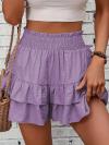 Boho Ruffle Skorts – High Waist Flowery Shorts