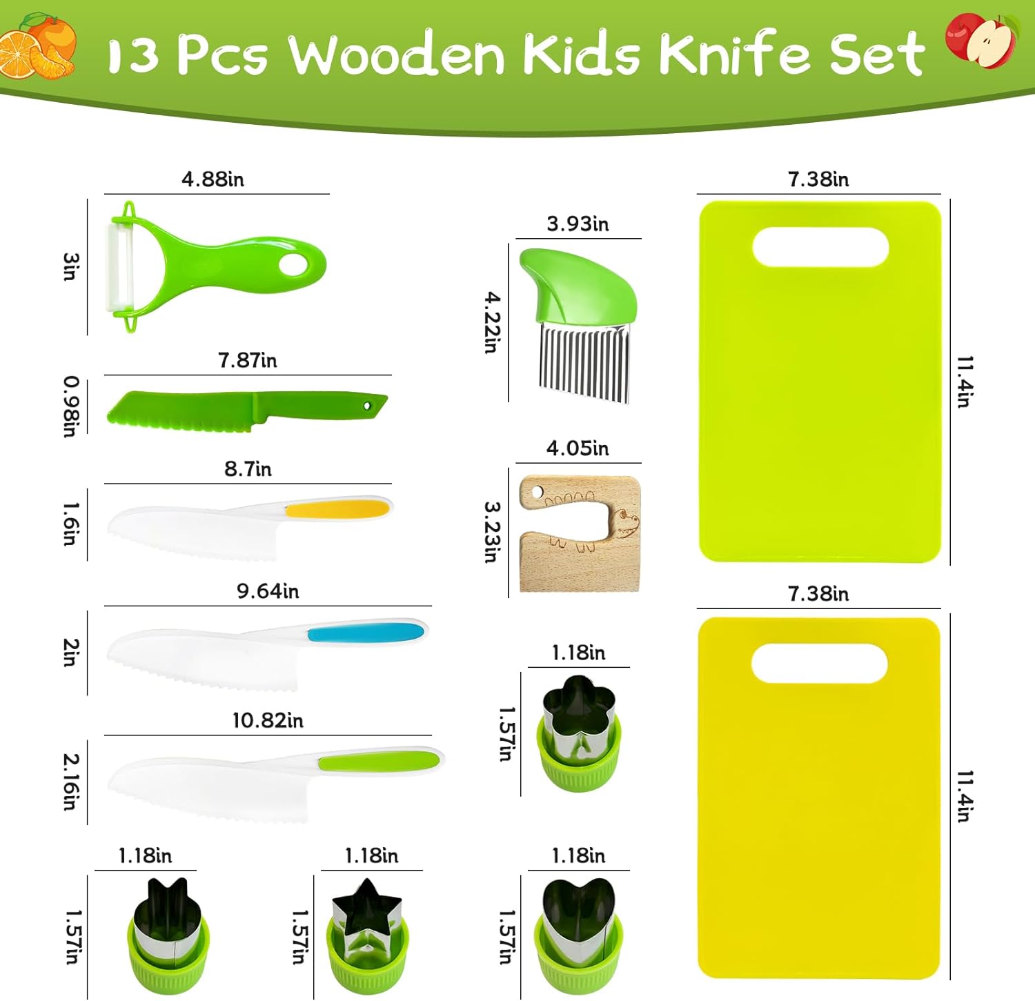 🥰13/17 Pcs Montessori kids knife set👩‍🍳🍴