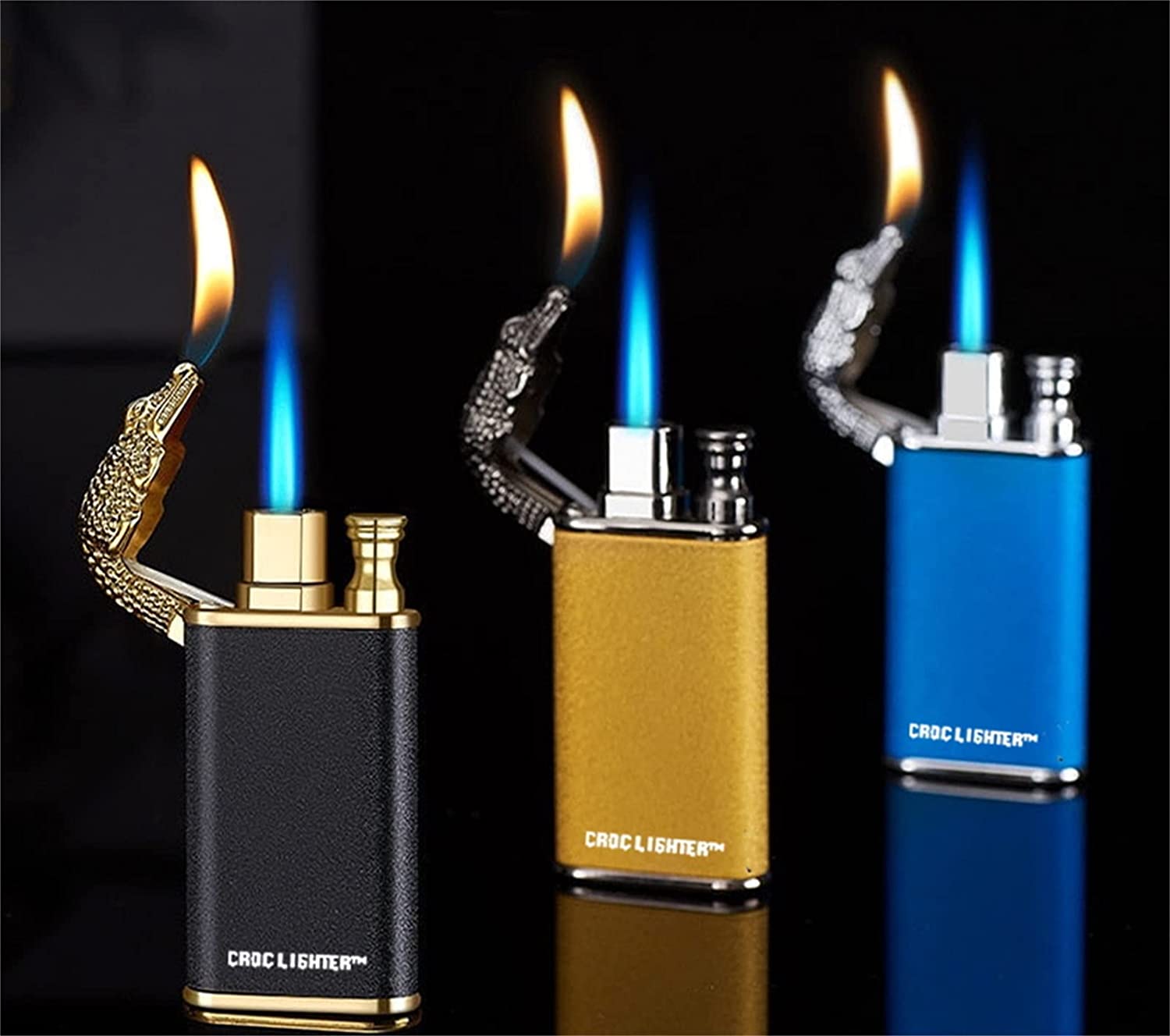 🔥Limited Time Sale 48% OFF🎉Double Fire Windproof Croc Lighter Torch-Buy 2 Get Free Shipping