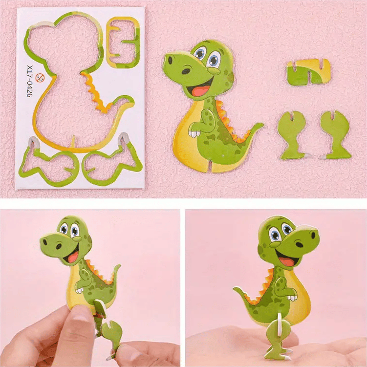 🦖Educational 3D Cartoon Puzzle