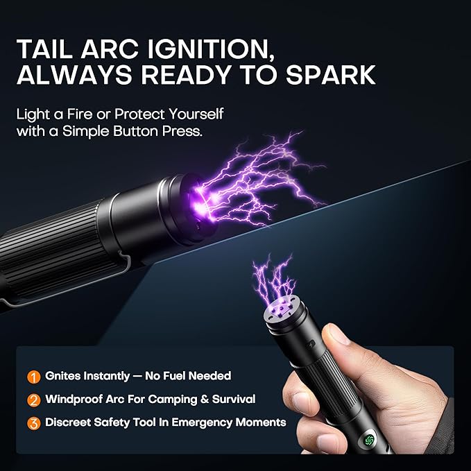 🔥Hot Sellng🔥3-in-1 Flashlight with Stun Arc & Siren Alarm