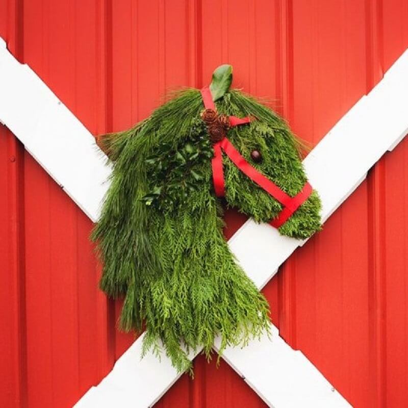 🎄Early Christmas Sale 49% OFF🎄🐴Handmade Farmhouse Horse Head Christmas Wreath🔥Buy 2 Get 10% OFF & Free Shipping