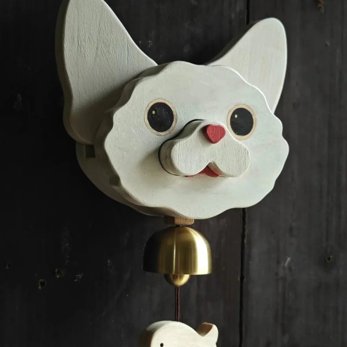 🔥Last Day Promotion 48% OFF-🎁-Wooden Shiba Inu Wind Chime Doorbell