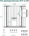 BABELIO New Version Baby Gate with Cat Door, 29.5-40