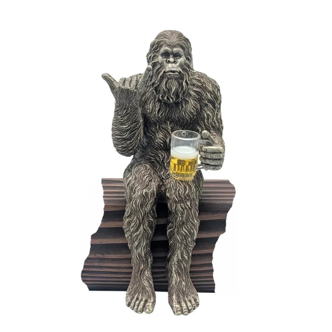 🔥Last Day 49% OFF-🦍🍺Party Bigfoot Sasquatch Yeti Statue Drinking Beer🤣
