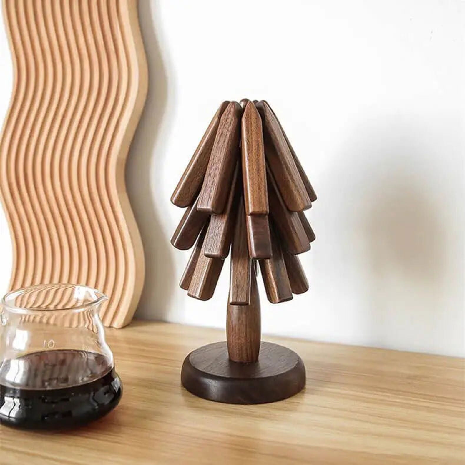 (🎄Early Christmas Sale - 49% OFF) ✨️Walnut Tree  Wooden Magnetic Trivet