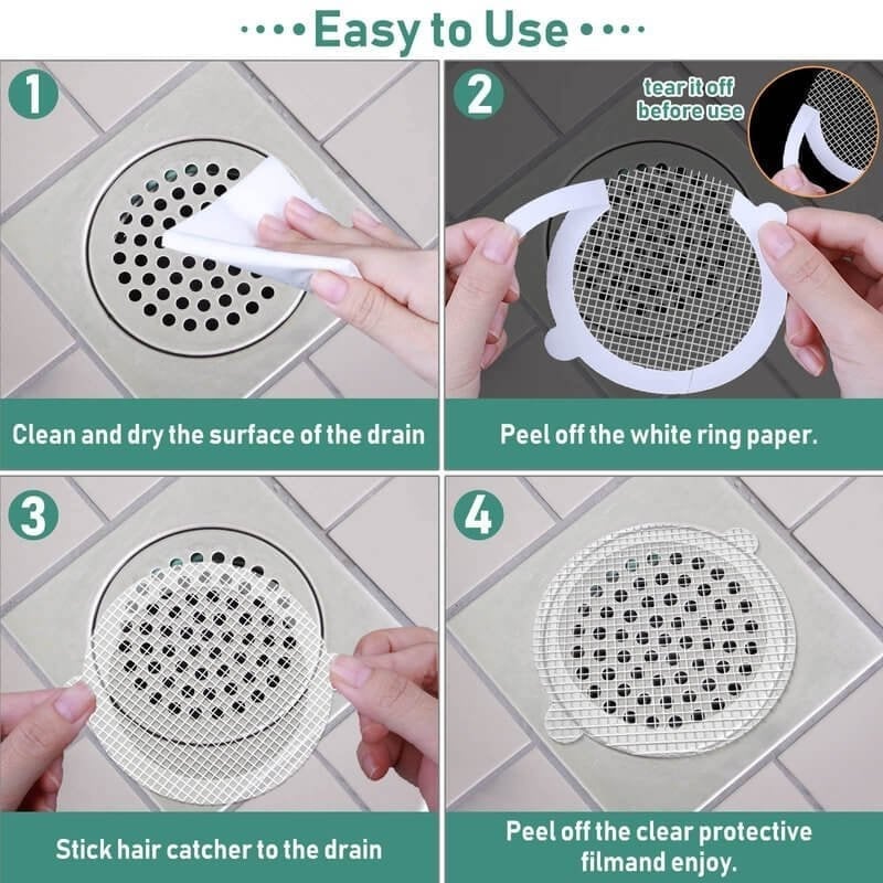 (🔥Last Day Promotion - 49% OFF) Shower Drain Hair Catcher Mesh Stickers