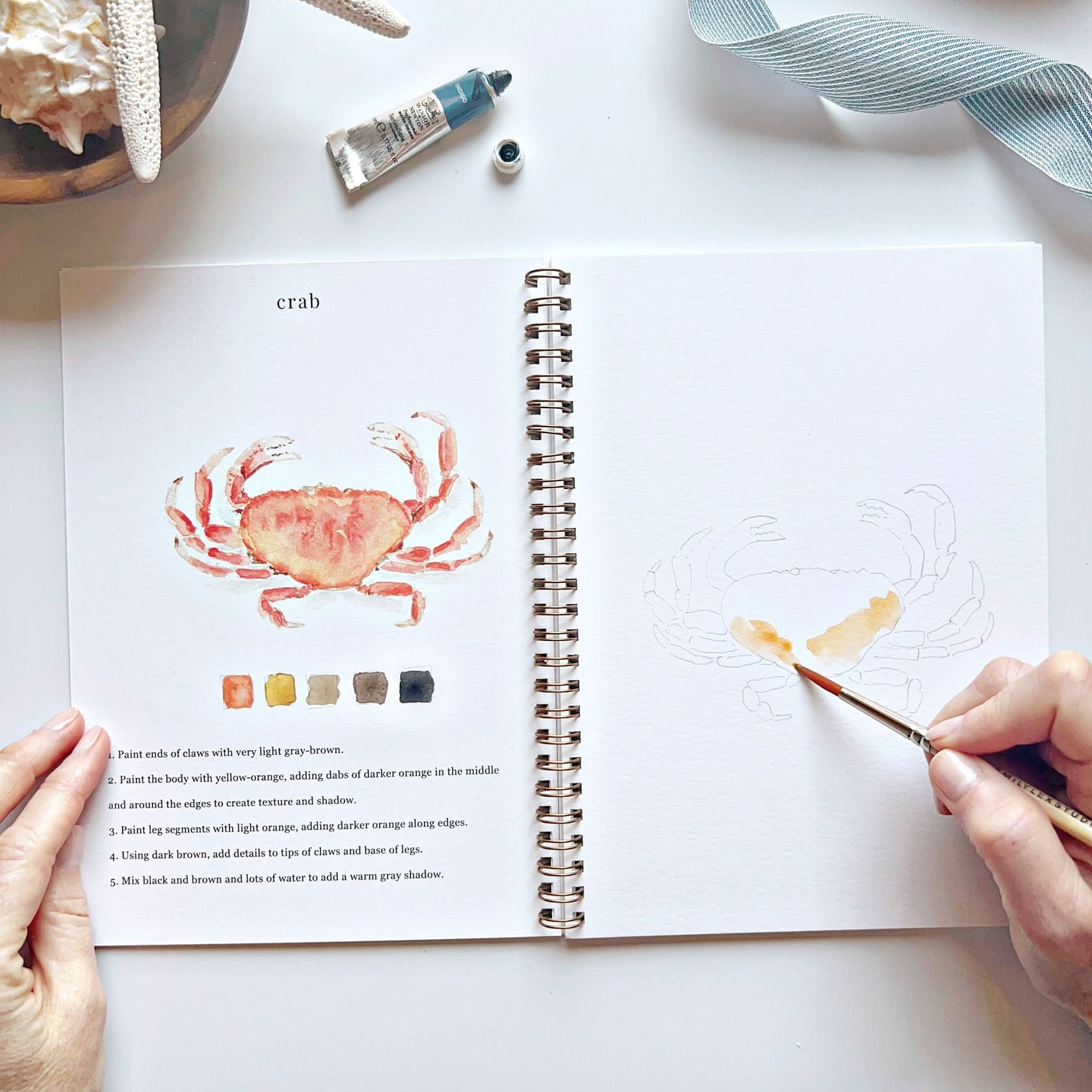 🌊Seaside Watercolor Workbook