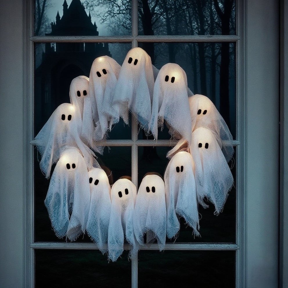 🎁TikTok Last Day Sale - 70% OFF🎉Lit Ghosts Wreath🏆Flash Sale⚡