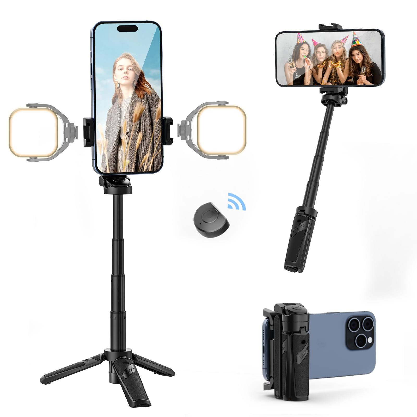 🔥Letzter Tag 49% Rabatt📱Taschenformat Selfie Stick Stativ