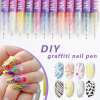 🎨12 Color Nail Doodle Pen for DIY Nail Art