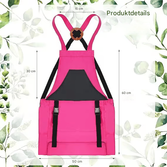 🌻Gartenschürze mit gekreuztem Rücken und tiefen Känguru-Taschen