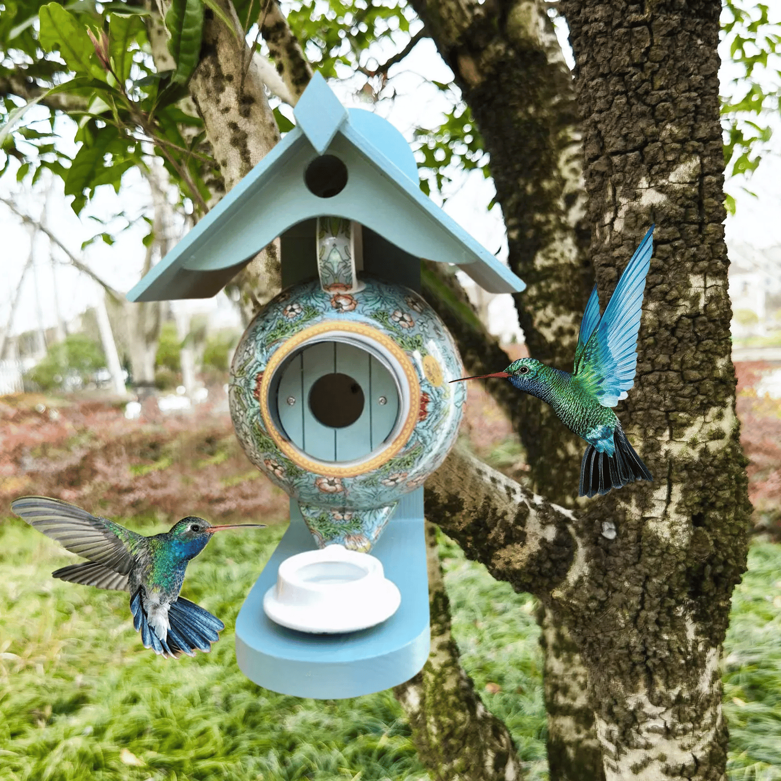 🔥Last Day Promotion 70% OFF🔥William Morris Teal Teapot Bird House