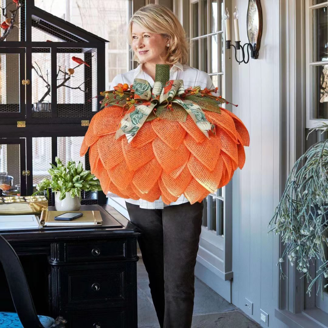 🔥Last Day 50% OFF 🍁 Farmhouse Pumpkin Wreath For Front Door