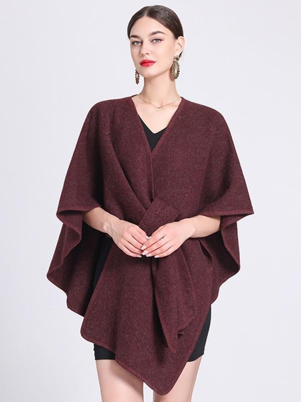 ⏰LAST DAY SALE 50% OFF💥Women's Solid Color Cape Shawl