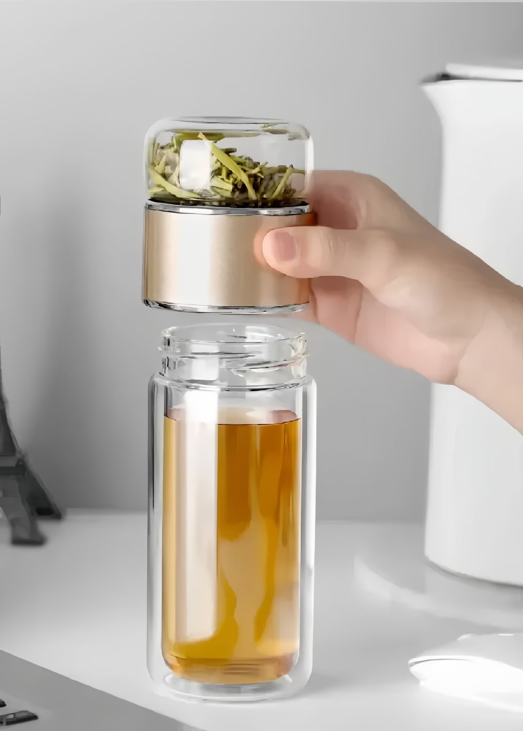 🌿 Durable Tea Separation Glass Bottle 🌿