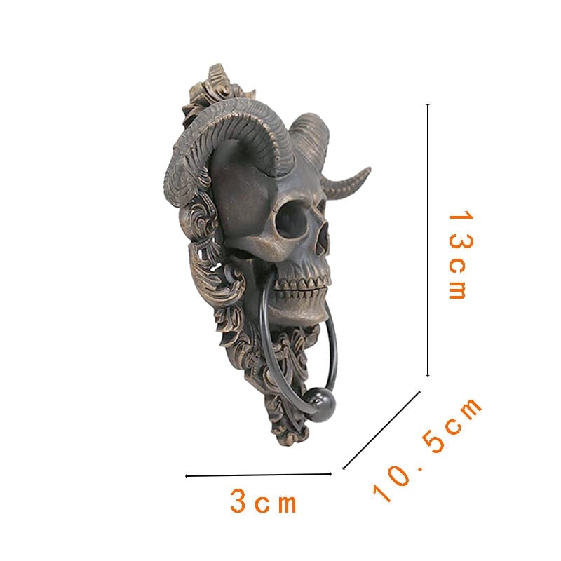 🔥Early Halloween Sale 50% OFF☠️Baphomet Horned God Skull Hanging Door Knocker🔥Buy 2 FREE SHIPPING