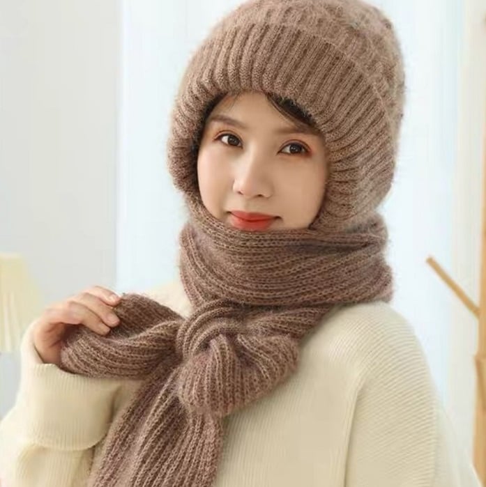 🔥Last Day Promotion 48% OFF-🎁- Winter Versatile Knitted Hooded Scarf for Women