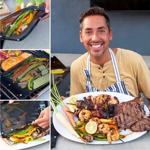 (🔥Summer Hot Sale-70% OFF) - Reusable Non-Stick BBQ Mesh Grill Bags - Buy More Save More