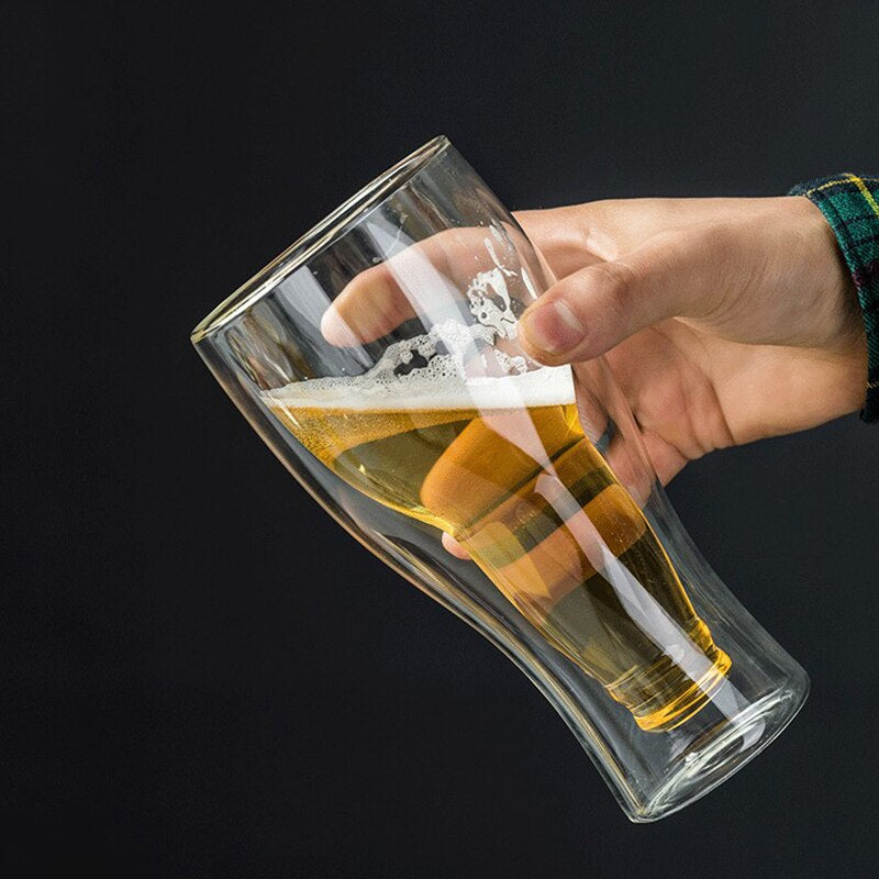 Inverted Bottle Beer Glass