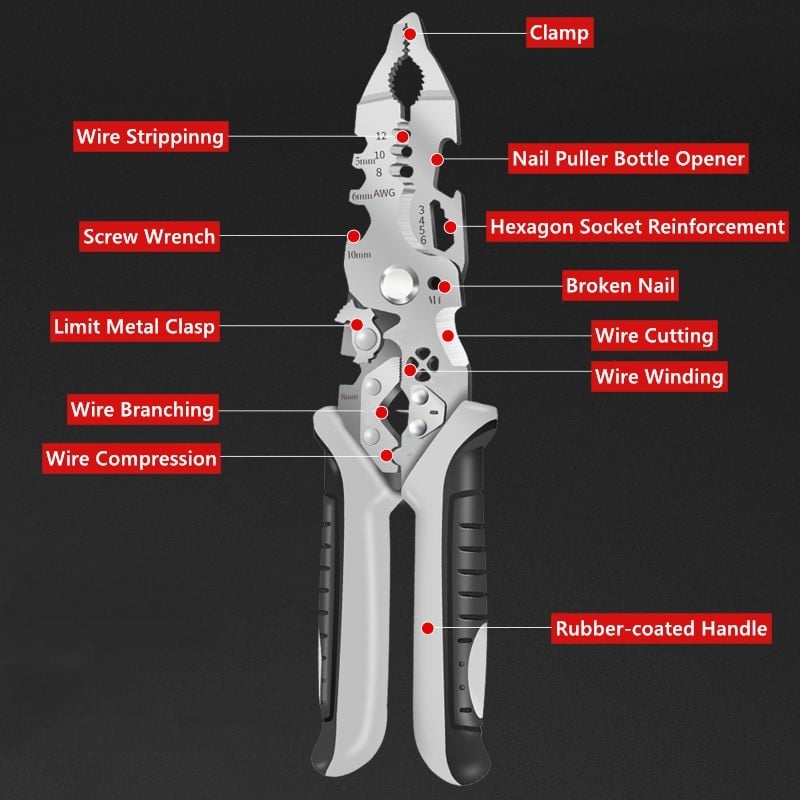 2024 Upgraded Multifunctional Professional Wire Stripper