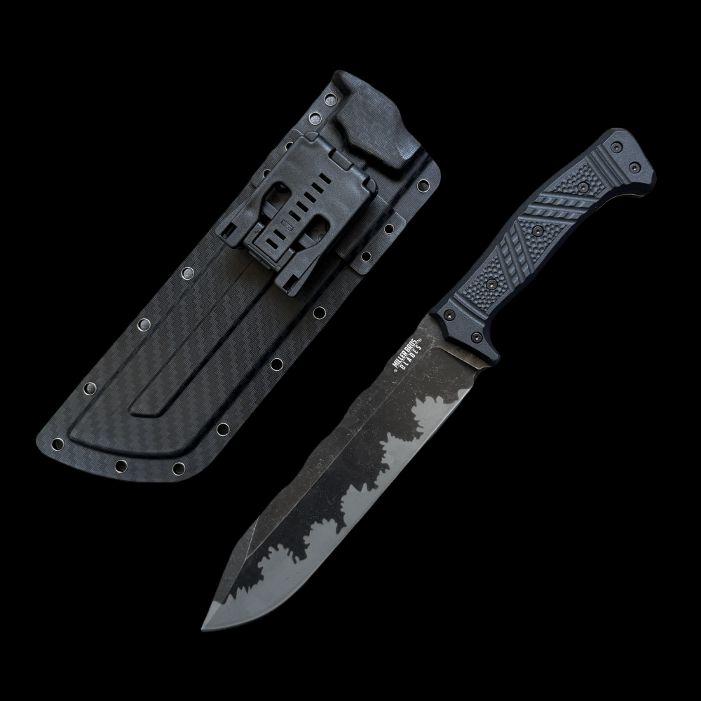 One-piece keel outdoor obstacle clearing tactical straight knife