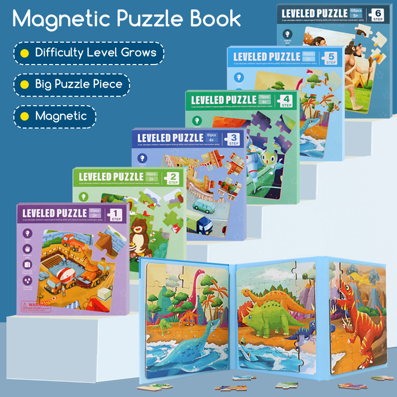 (🌲Early Christmas Sale- SAVE 48% OFF)3-in-1 Magnetic Jigsaw Puzzle Book(buy 2 get free shipping)